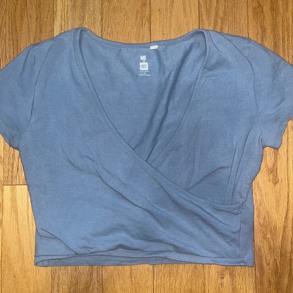 Me to We Blue Women's Wrap Top